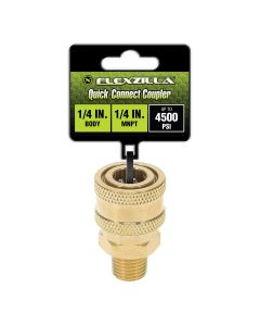 LEGPW3561 image(1) - Flexzilla Pressure Washer Quick-Connect Plug, 1/4" Body x 1/4" MNPT, Steel