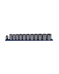 VIMSM800 image(0) - VIM Tools 11 PC. 1/2'' DR. METRIC SOCKET SET W/ 13" BLUE MAGRAILINCLUDES: 14 - 24MM