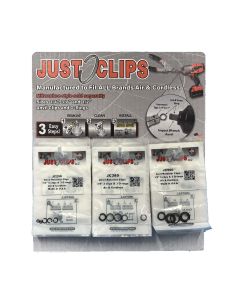 JSCJCSRD image(1) - Just Clips 3 Hook Display of 1/4", 3/8" & 1/2"  rings and o-rings
