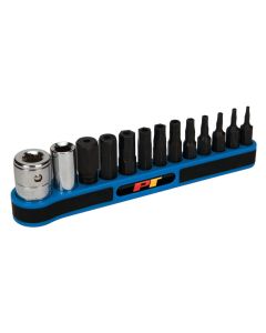 WLMW38971 image(1) - Wilmar Corp. / Performance Tool 13 pc. Metric Bit Socket Set