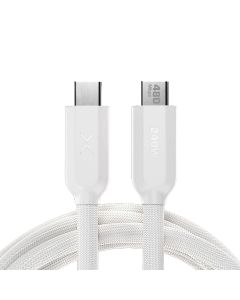 NOCXC1W image(0) - NOCO Company XGrid XC1: 240W USB-C to USB-C Cable with E-Marker Chip - 3-Foot - White
