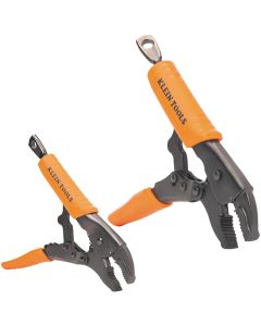 KLE38662 image(0) - Klein Tools C-Clamp Locking Pliers with Swivel Jaws Set, 6- and 11-Inch, 2-Piece