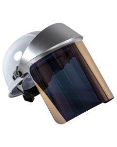 OBR191C image(0) - Oberon Face Shield & Hard Cap - Heat Reflective - Window: Didymium Gold