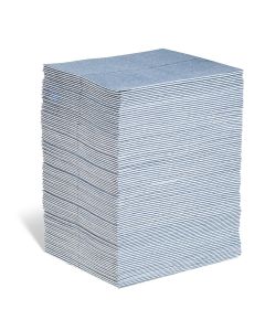 NPGBLU101 image(1) - New Pig 15 in. x 19 in. Blue Absorb Mat Pad (10