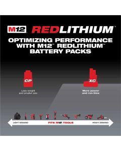 MLW48-11-2412 image(3) - Milwaukee Tool M12 REDLITHIUM XC Battery Two Pack