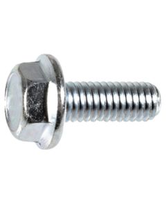 AVC17316 image(0) - AUVECO 17316 Hex Flange Head License Plate Screw, M6 x 1 mm Screw x 16 mm L, Zinc/Clear