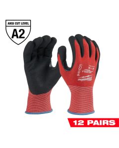 Milwaukee Tool 12 Pair Cut Level 2 Coated Nitrile Dipped Gloves - M