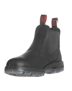 Redback Blk Slip-On  Leather Boot, 10