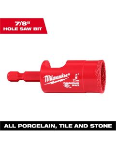 MLW49-56-0516 image(0) - Milwaukee Tool  7/8 Inch Diamond Max Hole Saw Bit