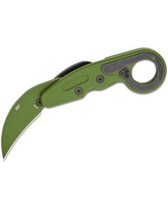 CRK4040BG image(0) - CRKT (Columbia River Knife) Provoke D2 Cerakote Plain Blade Folding Knife with Kinematic Aluminum Handle - Metallic Green