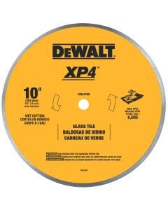 DWTDWA4769 image(1) - DEWALT Continuous Rim Glass Tile Blade, 10"