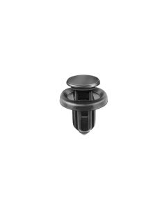 AUVECO 20986 Push-Type with Drive Pin Front Bumper Retainer, 20 mm Dia Head x 13 mm L Stem, Nylon, Black