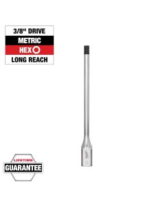 MLW45-34-1084 image(0) - Milwaukee Tool 3/8 Inch Drive 6mm Long Hex Bit Socket