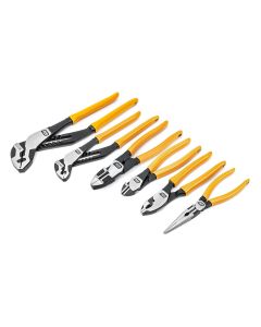 KDT82204-06 image(1) - GearWrench 6 Piece PITBULL Dipped Handle Mixed Plier Set