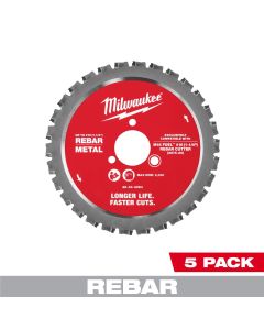 Milwaukee Tool Number 10 (1-1/4 inch) Rebar Cutting Blade - 5 PK