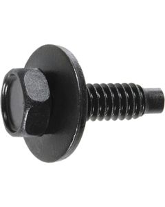 AVCAP10823 image(0) - AUVECO AP10823 Hex Head Sems Dog Point Body Bolt, 1/4 in - 20 TPI Screw x 7/8 in L, Black Phosphate