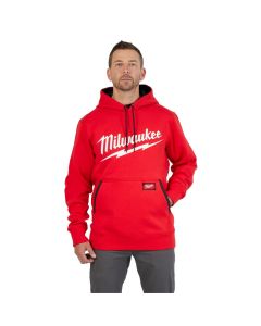 MLW352R-M image(2) - Milwaukee Tool Midweight Pullover Hoodie - Logo Red M
