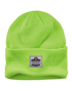 Ergodyne 6806 Lime 6806 Cuffed Rib Knit Beanie Hat