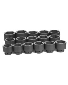Grey Pneumatic 1" Dr. 16 Piece Fractional Set 2-1/16" - 3"