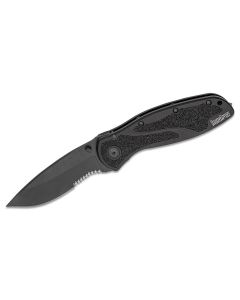 KER1670GBBLKST image(1) - Kershaw Glassbreaker Blur-Serrated Assisted Open Inset Liner Lock Do-it-All Blade Blade EDC Folding Pocket Knife - Black