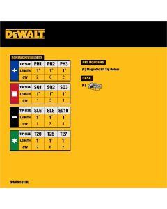 DEWALT 31 PC Extra Small Tough Case IMPACT READY Screwdriving Set