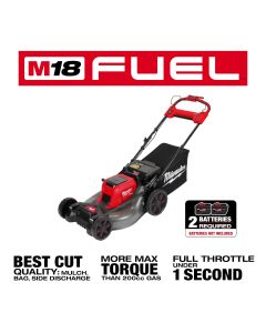 MLW2823-20 image(0) - Milwaukee Tool M18 FUEL 21 Inch Self-Propelled Dual Battery Mower