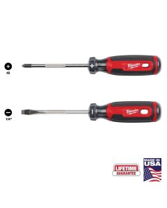 MLWMT200-2 image(0) - Milwaukee Tool 2PC Cushion Grip Screwdriver Set (USA)