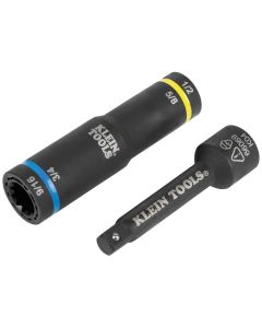 Klein Tools 2-in-1 Impact Socket, 12-Point, 3/4 and 9/16-Inch