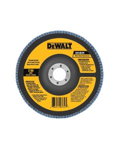 DWTDW8318 image(0) - DEWALT 5-Inch By 7/8-Inch 80-Grit Zirconia Flap Disc
