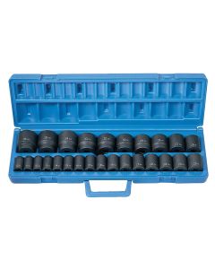 Grey Pneumatic 1/2" Drive 26 Piece Standard Length Metric Master Set