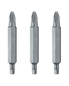 DWTDW2215 image(0) - DEWALT #2 Phillips And #2 Square Recess Double Ended Screwdriver Bit (3-Pack)