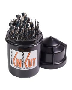 KNK29KK38DB image(0) - KnKut KnKut 29 Piece Drill Buddy Jobber Length Drill Bit Set with 3/8" Reduced Shank
