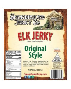 THS369774 image(0) - Tender Heifer Snack Co. Elk Original Style Exotic Jerky - 3.2 Ounce