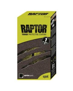 UPO4803 image(0) - U Pol Products RAPTOR UP4803 2.6 VOC Raptor Kit, 1 qt Spray Bottle, Black, 30 sq-ft Coverage, 5 to 7 days Curing