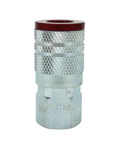 MIL715MC image(0) - Milton Industries ColorFit Couplers, M-style Red, 1/4" NPT Female,