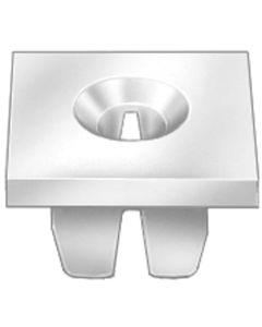 AVC8435 image(0) - AUVECO 8435 Square Head License Plate Nut, 1/4 in Screw x (0.08 in THK x 5/8 in) Head x 0.395 in W x 0.425 in OAL