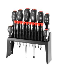 KTI11018 image(1) - K Tool International 18-Piece Screwdriver Set with Vertical Holder