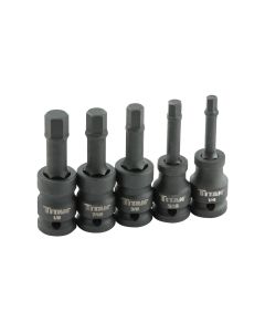 TITAN 5-PC 1/2" DR SAE HEX IMPACT BI