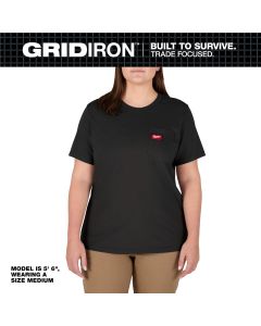 MLWF451B-XL image(0) - Milwaukee Tool Women's GRIDIRON Pocket T-Shirt - Short Sleeve -  Black -  XL