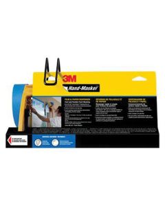 3M Hand-Masker 98770 Pre-Assembled Masking Film and Tape Kit, (1) M3000 Dispenser, (1) 12 in Film Blade