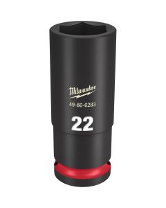 Milwaukee Tool SHOCKWAVE Impact Duty  1/2"Drive 22MM Deep 6 Point Socket