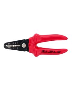 WIH10250 image(1) - Wiha Tools Insul. Stripping Pliers 10 - 20 AWG w/ Cutter at bottom and Gripping surface at top, 6.3" OAL