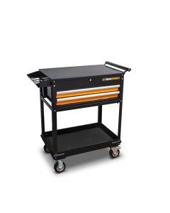 GearWrench 32 Inch 2 Drawer Black & Orange Utility Cart