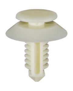 AUVECO 13470 Double Head Door Trim Panel Retainer, (1/2 in Dia Top x 3/4 in Dia Bottom) Head, Nylon, White