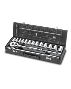 CHA32162 image(1) - Channellock 32162 16 Piece 1/2" Metric Drive Socket Set