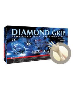 MFXMF300L image(0) - Microflex Diamond Grip MF-300 PF Latex Gloves Large - 100 Pack