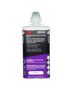 3M OEM Match Epoxy Seam Sealer 08524, White, 200 ml Cartridge, 6/Case