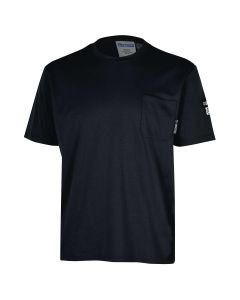 OBRZFI109-M image(1) - OBERON T-Shirt - 100% FR/Arc-Rated 7 oz Cotton Interlock - Short Sleeves - Navy - Size: M
