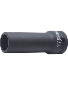 KKN14306M-11 image(0) - Ko-ken USA 14306M-11 1/2 Sq. Dr. Socket 11mm 12 point Length 80mm Thin walled