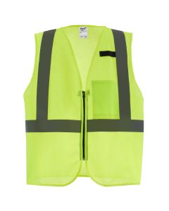 MLW48-73-2243 image(1) - Milwaukee Tool Class 2 High Visibility Yellow Mesh One Pocket Safety Vest - 2X/3X